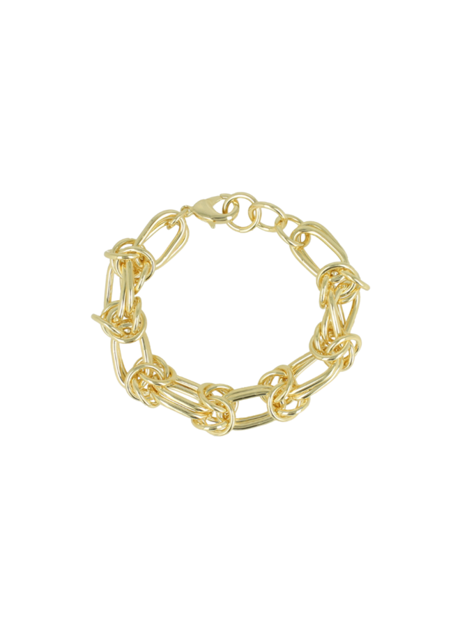 LOTT. armband Knotted Link Goud Verguld