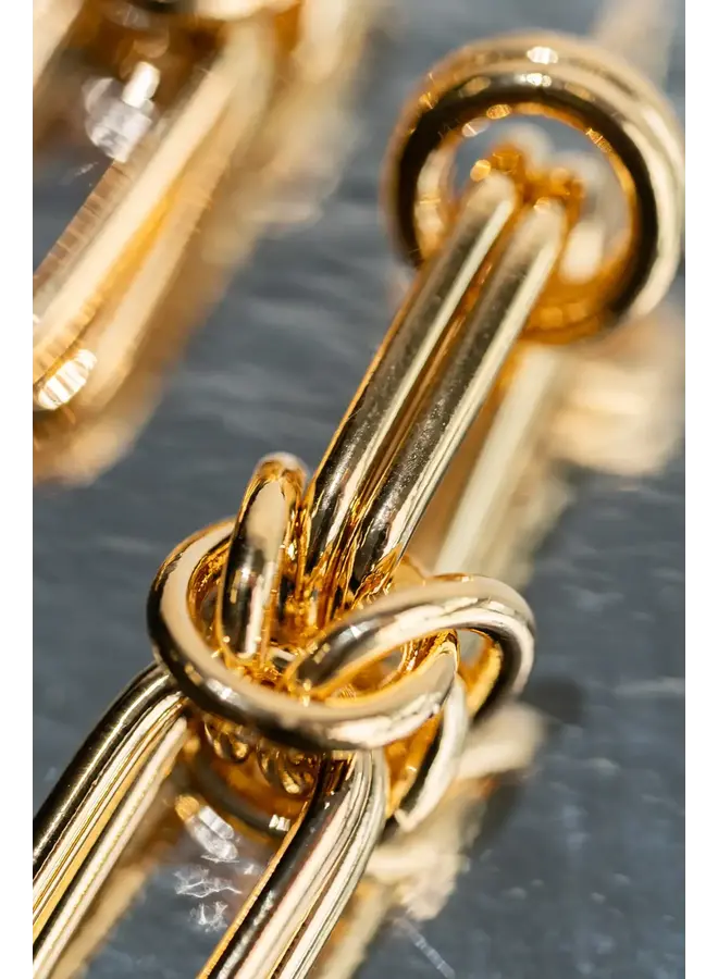 LOTT. armband Knotted Link Goud Verguld