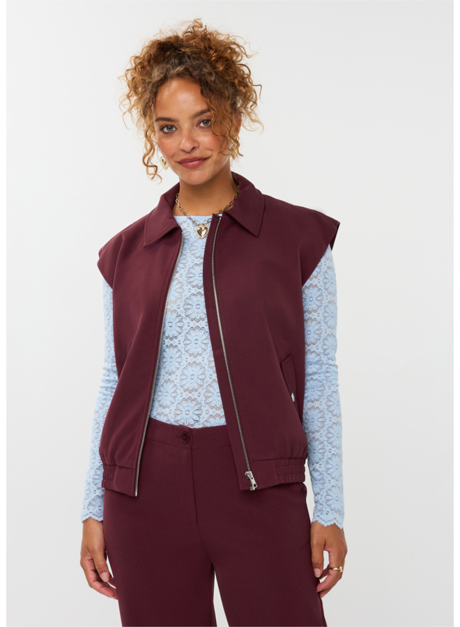 Gilet Danielle Burgundy