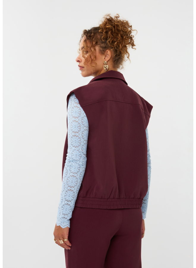 Gilet Danielle Burgundy