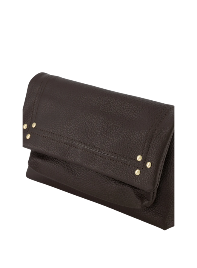 Jewelz tas Jade Classic Grain Donkerbruin/Goudkleurig