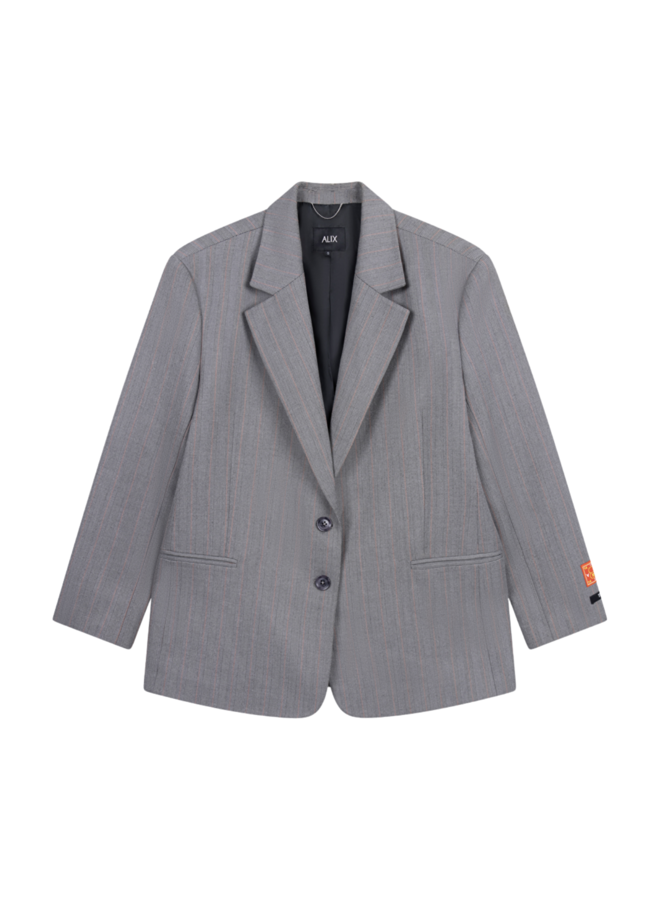 Blazer Classy Grandad Soft Grey Melange