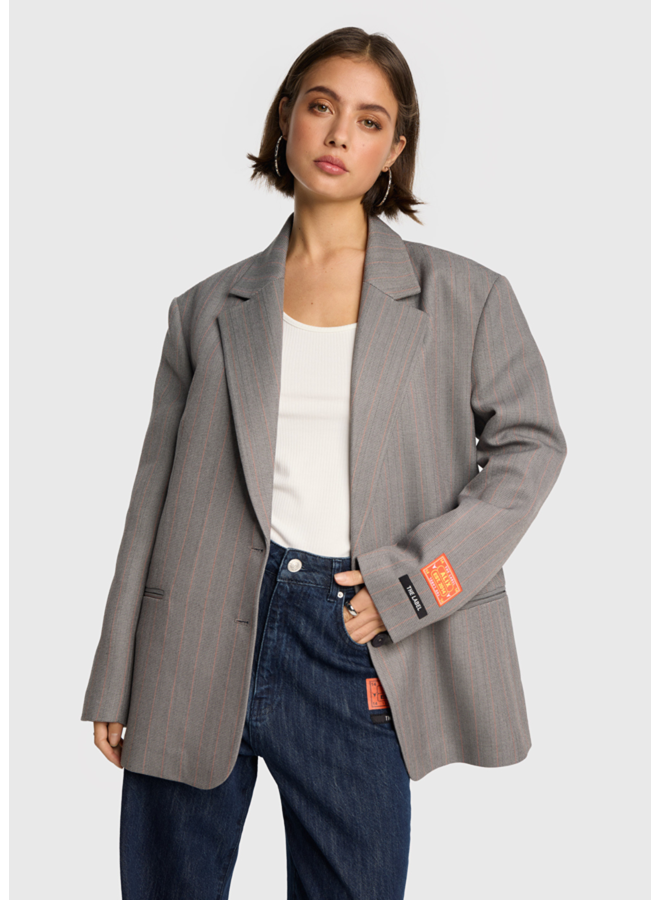 Blazer Classy Grandad Soft Grey Melange