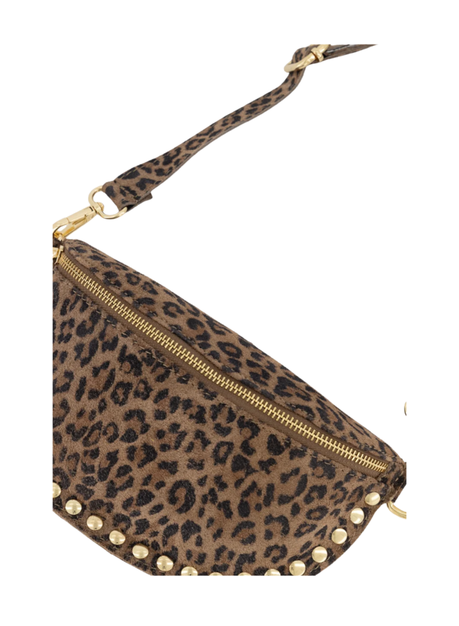 Jewelz tas Debby Suède Luipaard/Goudkleurig