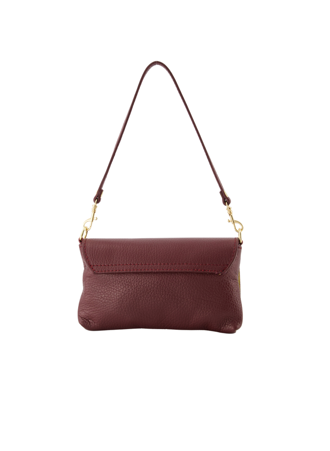 Jewelz tas Lara Classic Grain Bordeaux/Goudkleurig
