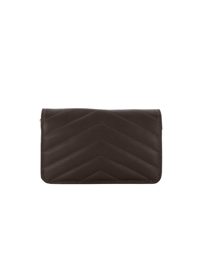 Jewelz tas Laurie Classic Grain Donkerbruin/Goudkleurig
