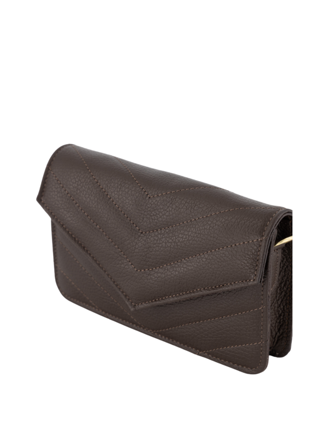 Jewelz tas Laurie Classic Grain Donkerbruin/Goudkleurig