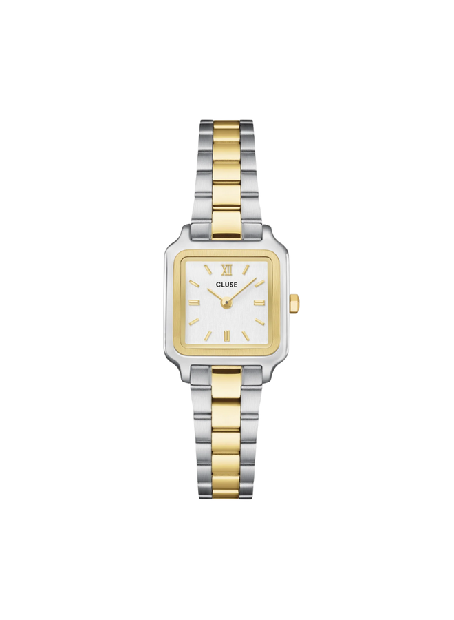 CLUSE horloge Gracieuse Mini Zilver-/Goudkleurig/Wit