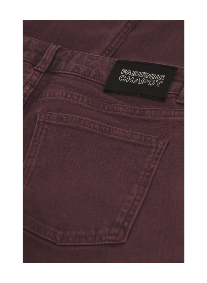 Jeans Thea Wide Leg Deep Burgundy