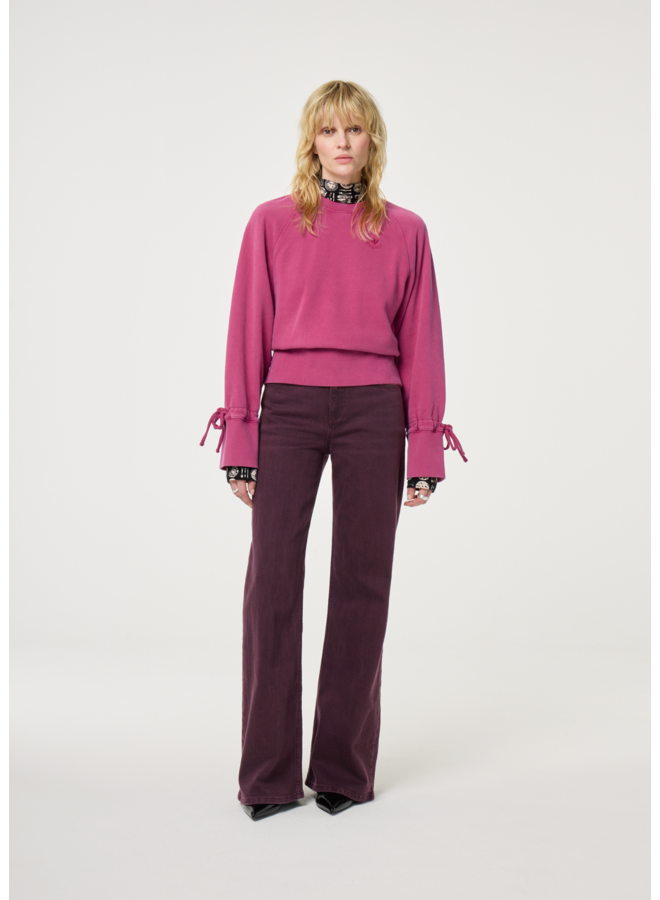 Jeans Thea Wide Leg Deep Burgundy