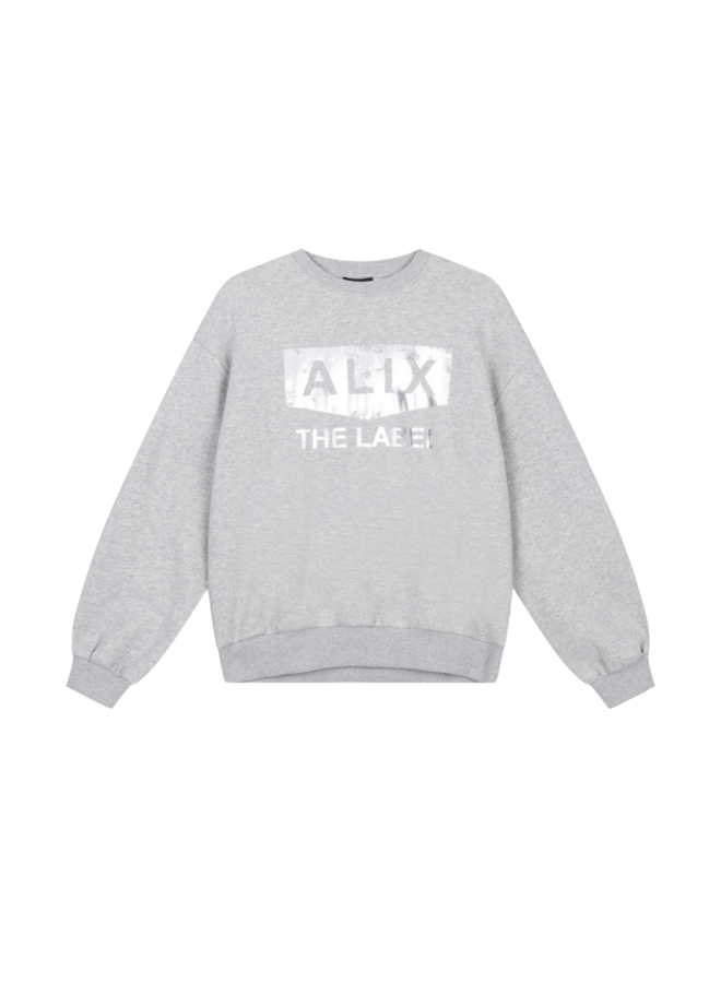 Sweater Foil Logo Soft Grey Melange