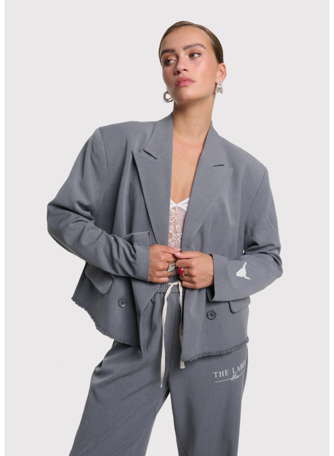 Blazer Double Breasted Soft Grey Melange