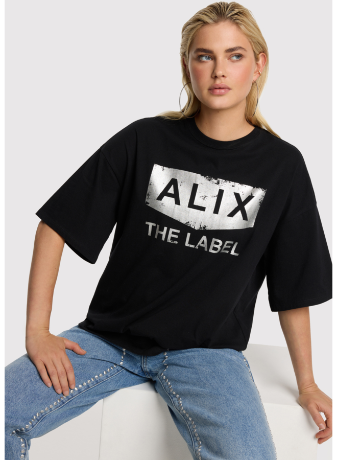 T-shirt Foil Print Black