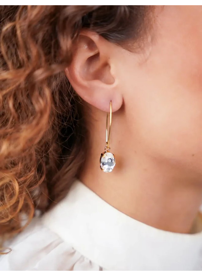 LOTT. oorbellen Daan S Crystal/Goud Verguld