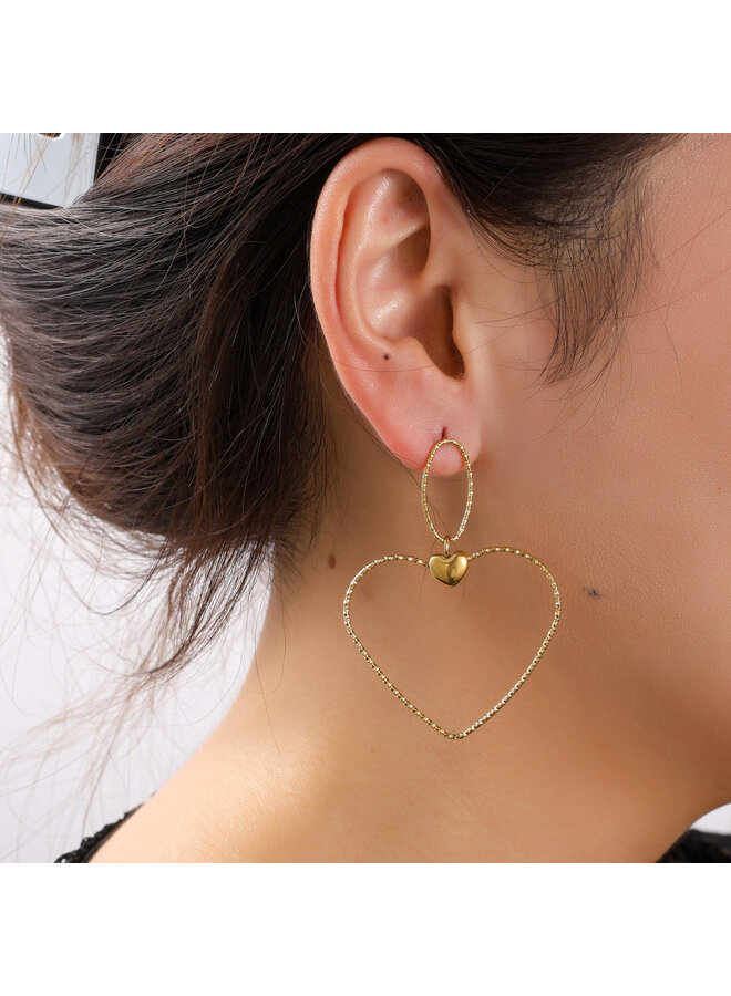 Day & Eve oorbellen E56361-2 Goudkleurig