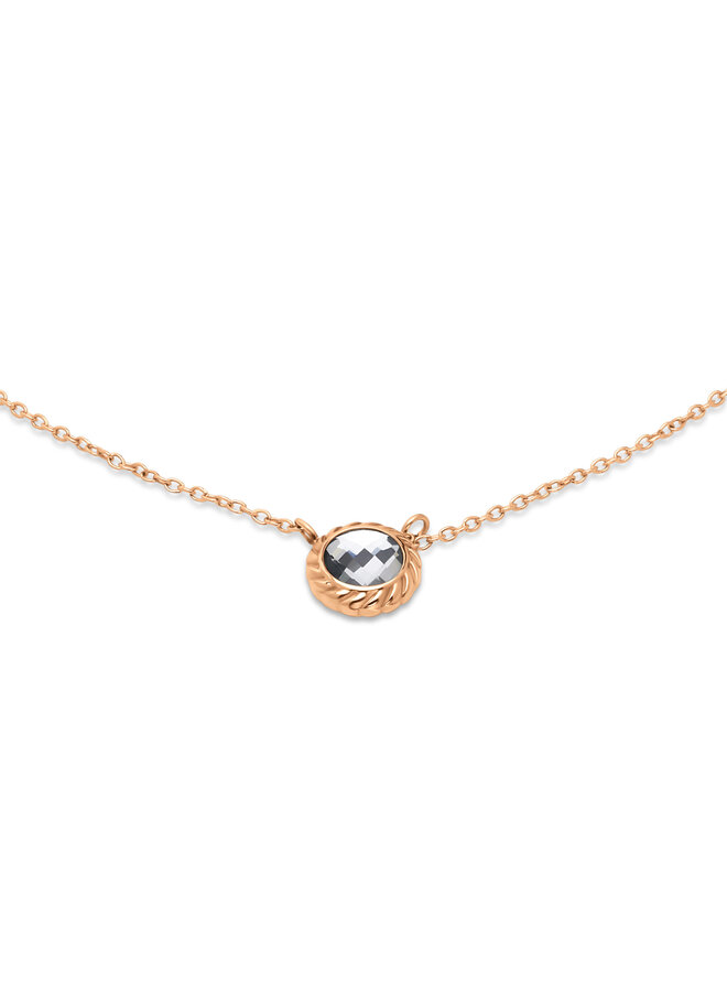 Melano Friends ketting Ziva Crystal Rosékleurig