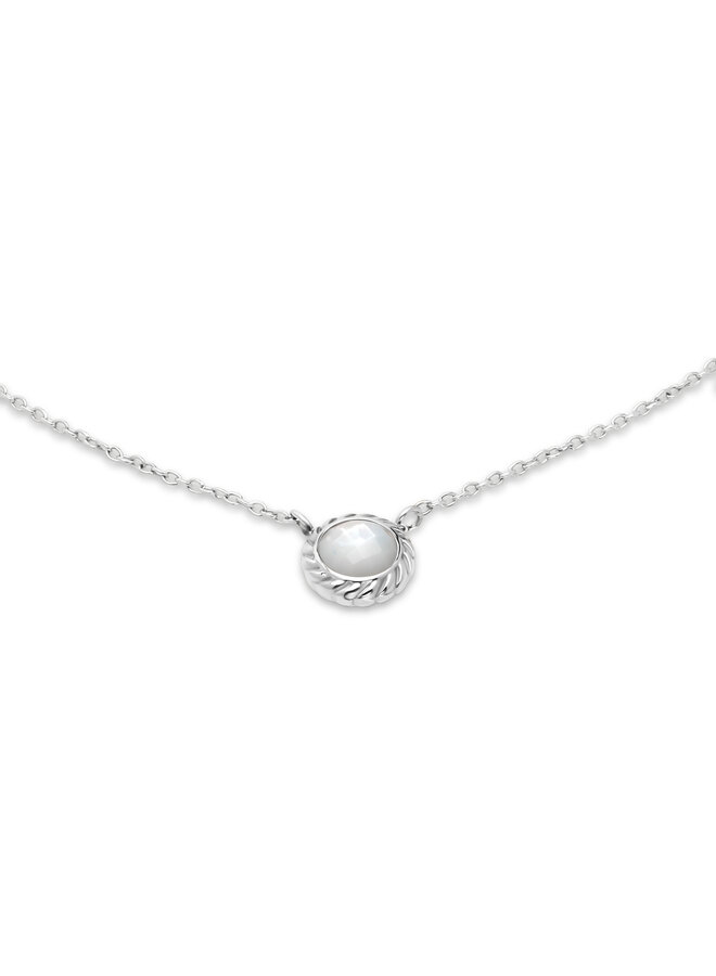 Melano Friends ketting Sienna Pearl Zilverkleurig