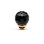 Melano Twisted meddy Facet CZ Ball Black Goudkleurig