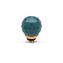 Melano Twisted meddy Facet CZ Ball Retro Blue Goudkleurig