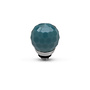 Melano Twisted meddy Facet CZ Ball Retro Blue Zilverkleurig