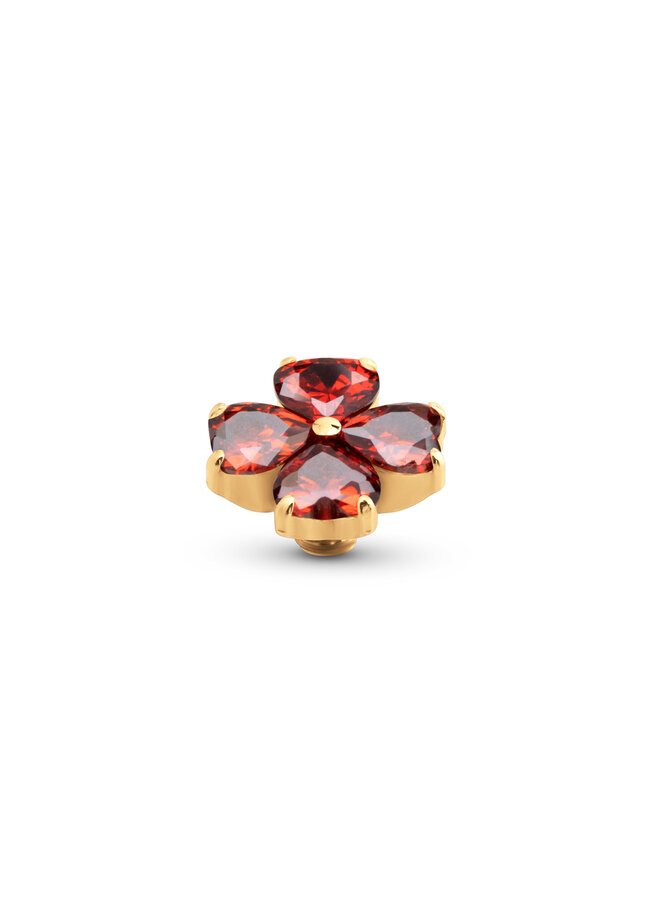 Melano Twisted meddy Heart Clover D.D. Garnet Goudkleurig