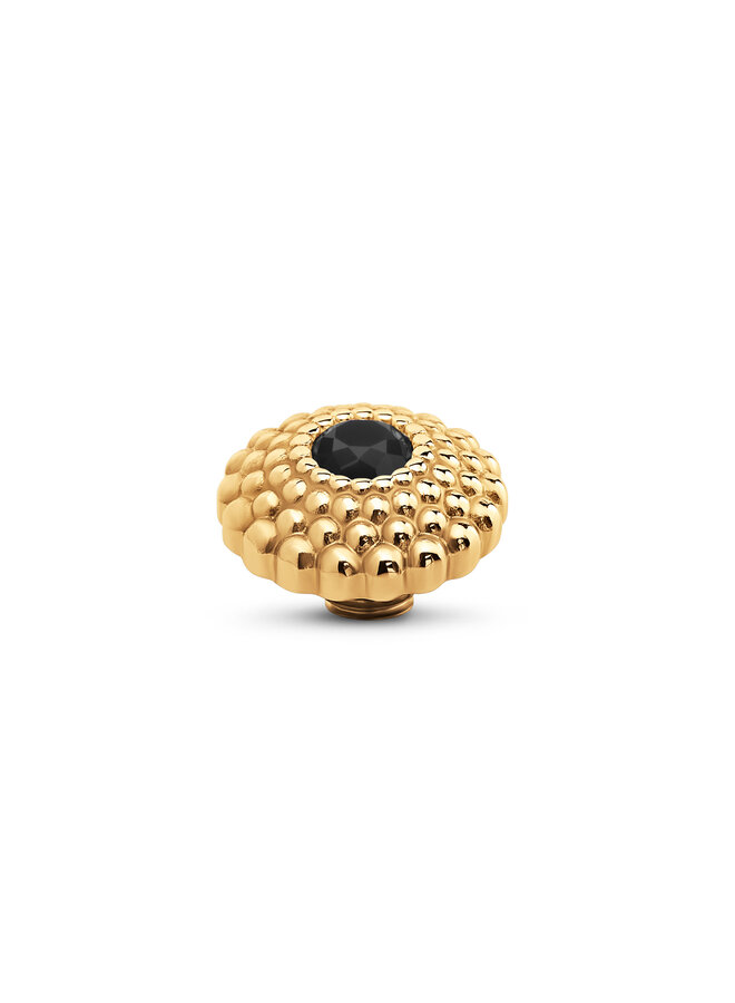 Melano Vivid meddy Lotus CZ Black Goudkleurig