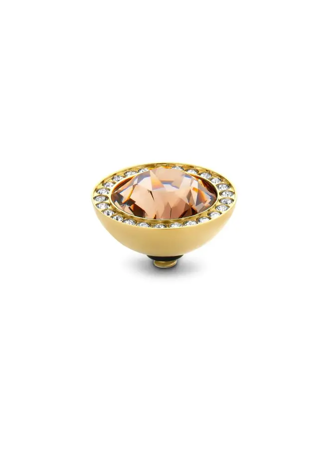 Melano Twisted meddy Brilliant CZ Light Peach Rosékleurig