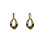 Day & Eve oorbellen E55038-2 Groen/Goudkleurig