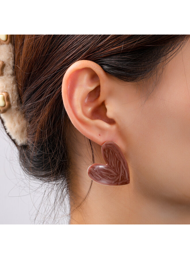 Day & Eve oorbellen E55027-2 Roze/Goudkleurig