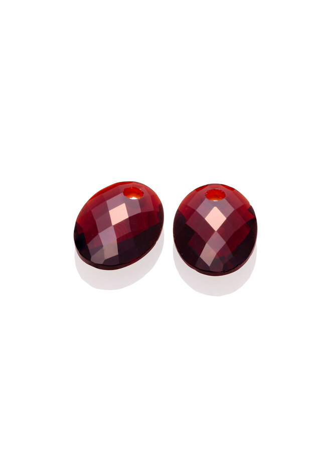 Sparkling Jewels oorbel Edelstenen Medium Oval Ruby Quartz