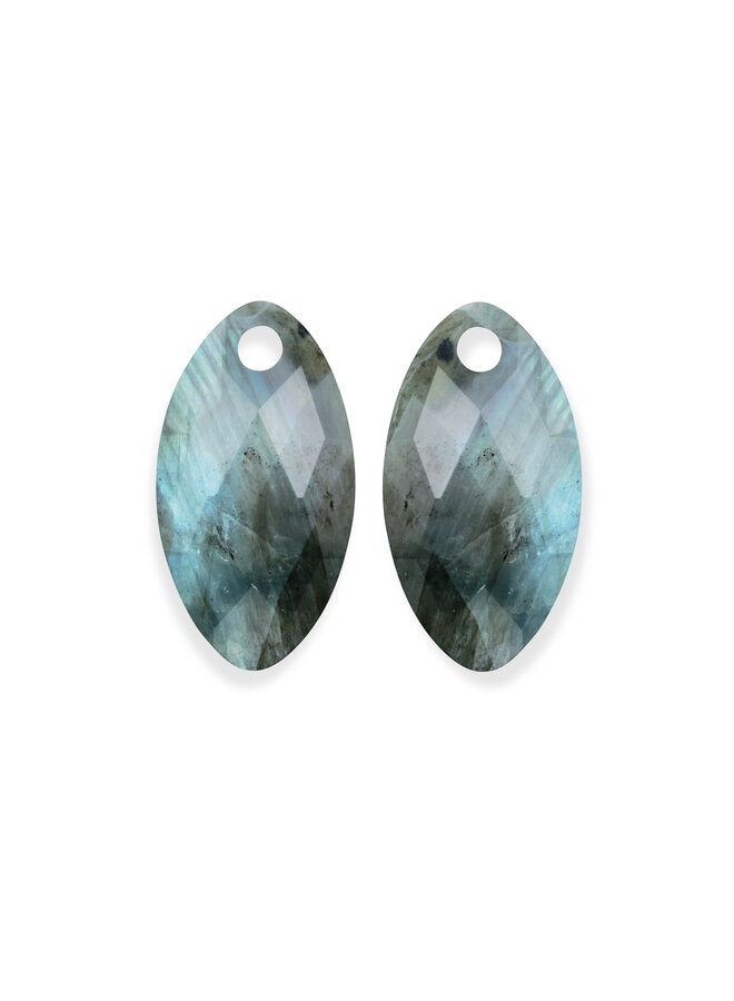 Sparkling Jewels oorbel Edelstenen Leaf Labradorite