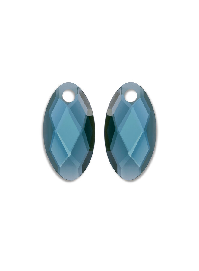 Sparkling Jewels oorbel Edelstenen Leaf Ocean Topaz Quartz