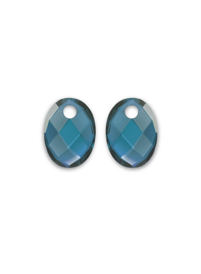 Sparkling Jewels oorbel Edelstenen Medium Oval Ocean Topaz Quartz