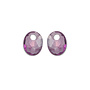 Sparkling Jewels oorbel Edelstenen Small Oval Aubergine Quartz