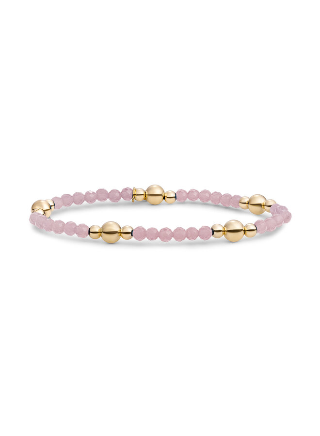 Sparkling Jewels armband Bold Mix Pink Opalite Goudkleurig