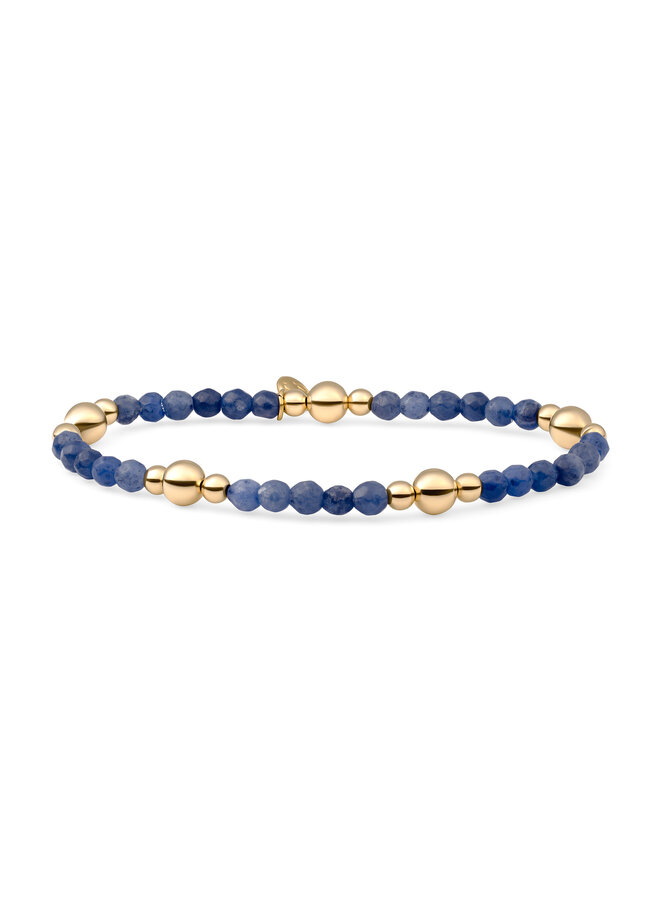Sparkling Jewels armband Bold Mix Sodalite Goudkleurig