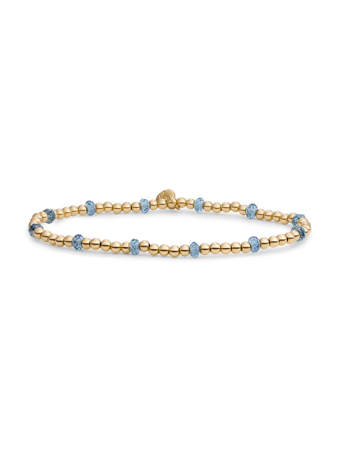Sparkling Jewels armband Reverse Roundel Ocean Topaz Quartz Goudkleurig