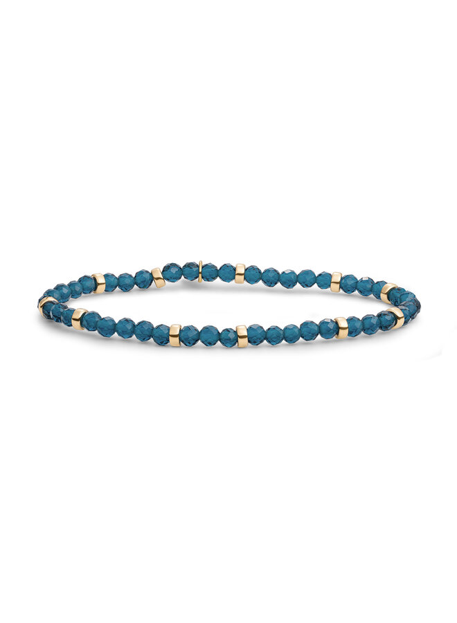 Sparkling Jewels armband Roundel Interstellar Ocean Topaz Quartz Goudkleurig