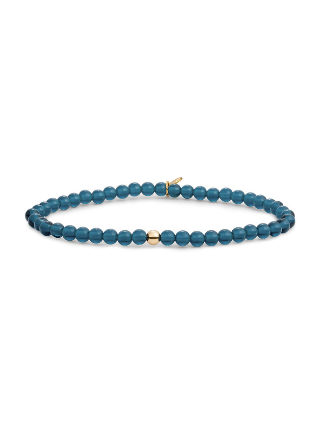 Sparkling Jewels armband Saturn Small Ocean Topaz Quartz Goudkleurig
