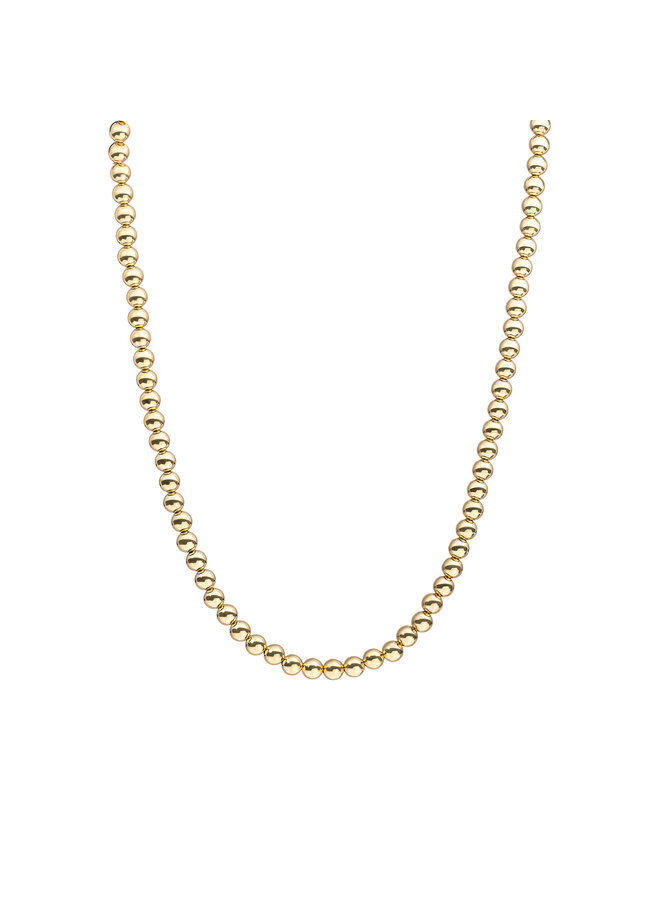 Sparkling Jewels ketting Beaded 6 mm Goudkleurig