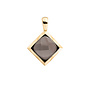 Sparkling Jewels pendant Cushion Cut Smoky Quartz Goudkleurig