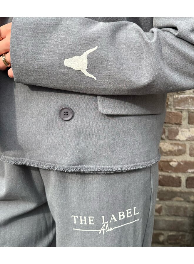 Blazer Double Breasted Soft Grey Melange