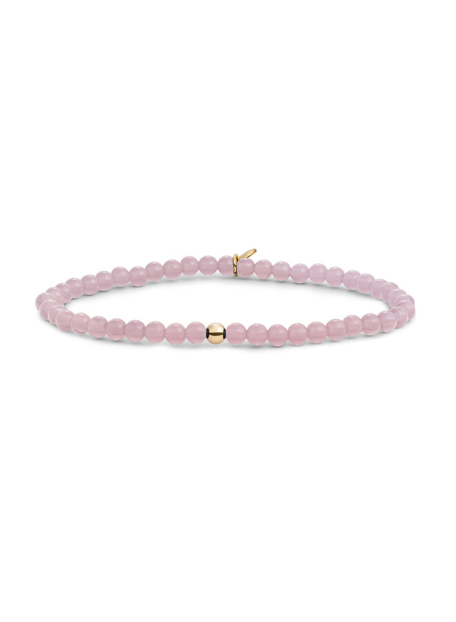 Sparkling Jewels armband Saturn Small Pink Opalite Goudkleurig