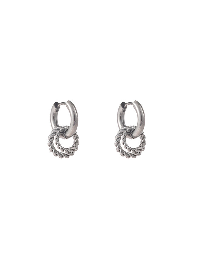 Day & Eve oorbellen E56107-1 Zilverkleurig