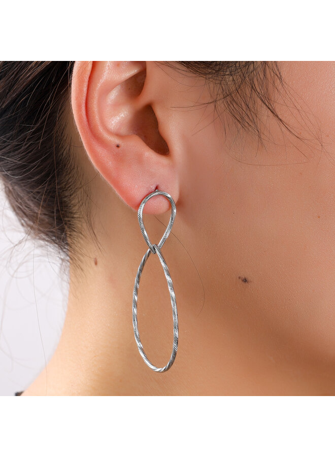 Day & Eve oorbellen E56356-1 Zilverkleurig