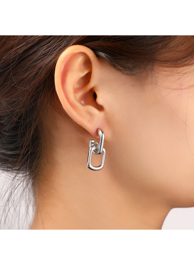 Day & Eve oorbellen E56243-1 Zilverkleurig