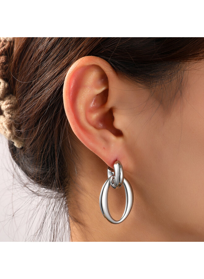 Day & Eve oorbellen E56244-1 Zilverkleurig