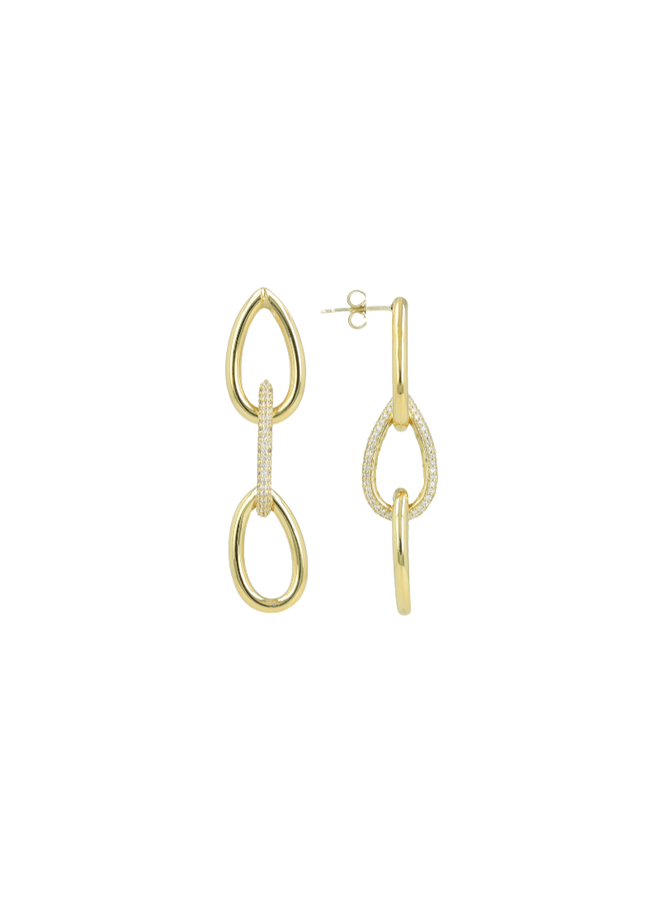 LOTT. oorbellen Teardrop Closed Forever Goud Verguld