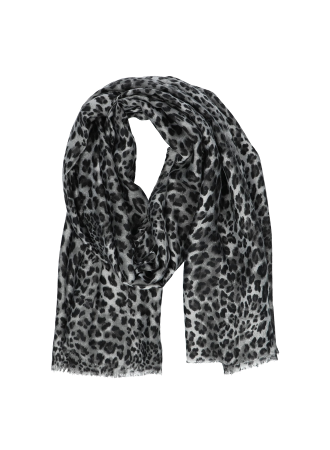 P-Modekontor sjaal Panterprint Grijs