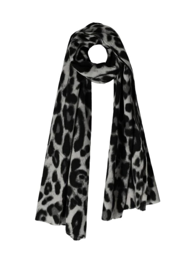 P-Modekontor sjaal Panterprint Grijs